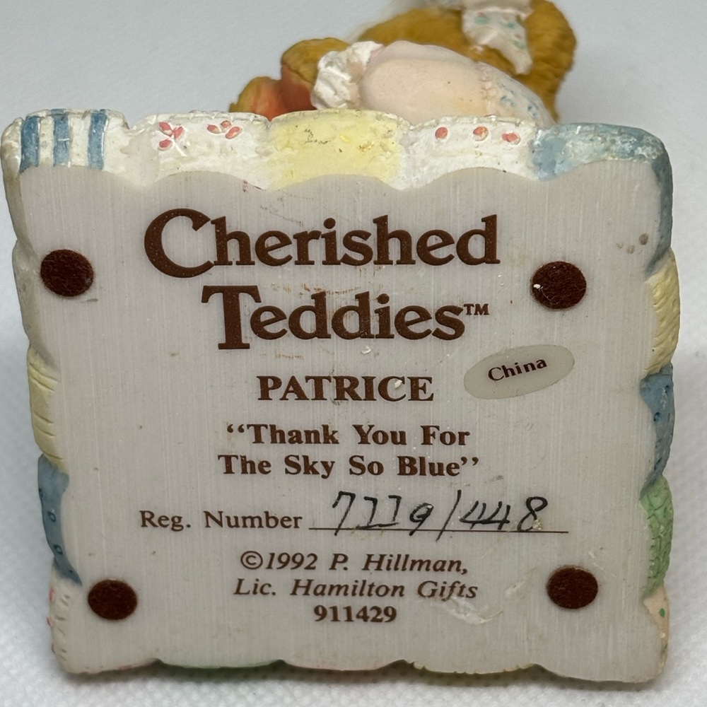 Cherished Teddies Figurine - Blue, Yellow, Green, Pink
